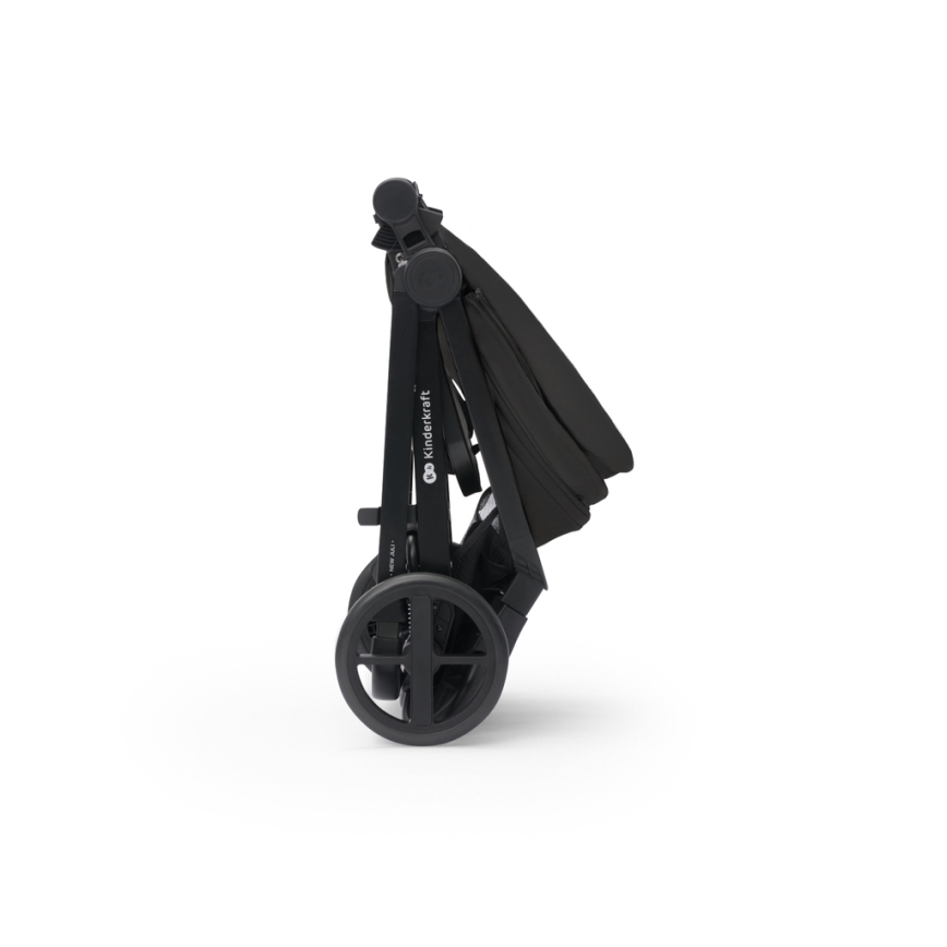 KINDERKRAFT - Combinatiekinderwagen 3in1 NEWLY Klassiek zwart  + autostoel MINK PRO
