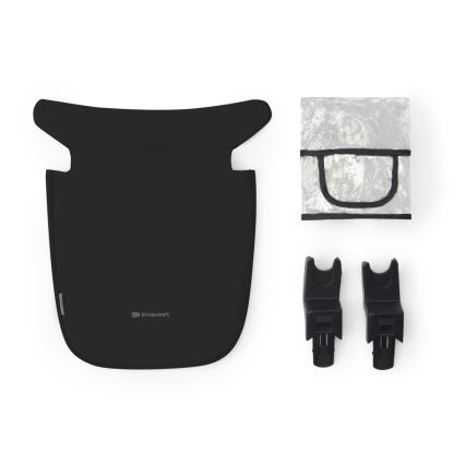 KINDERKRAFT - Combinatiekinderwagen 3in1 NEWLY Klassiek zwart  + autostoel MINK PRO