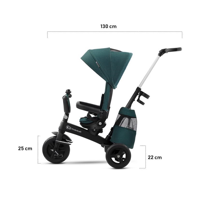 KINDERKRAFT - Driewieler voor kinderen 5v1 EASYTWIST grijs/zwart