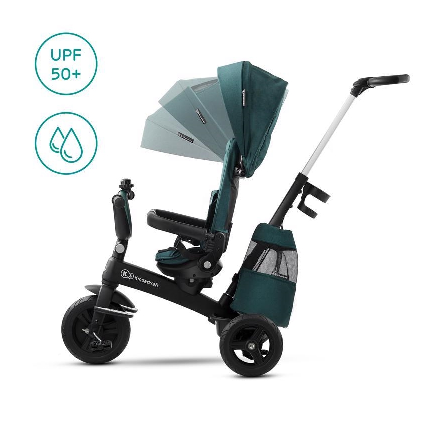 KINDERKRAFT - Driewieler voor Kinderen 5v1 EASYTWIST groen/zwart