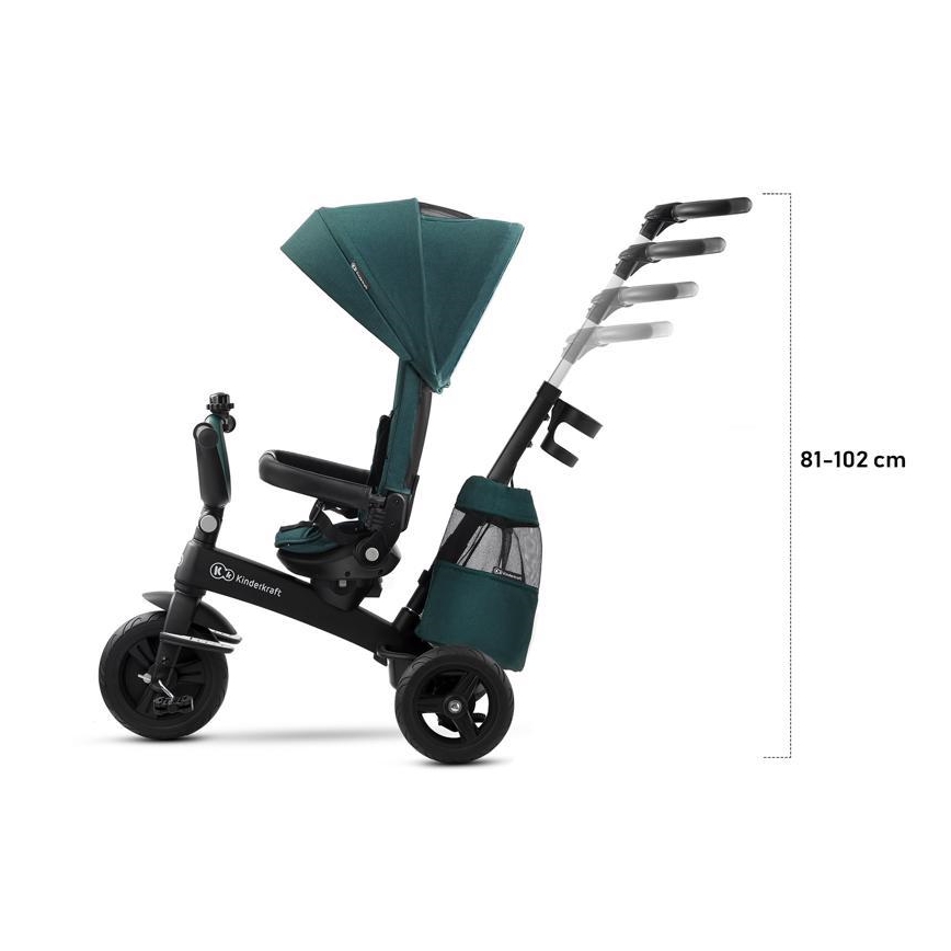 KINDERKRAFT - Driewieler voor Kinderen 5v1 EASYTWIST groen/zwart