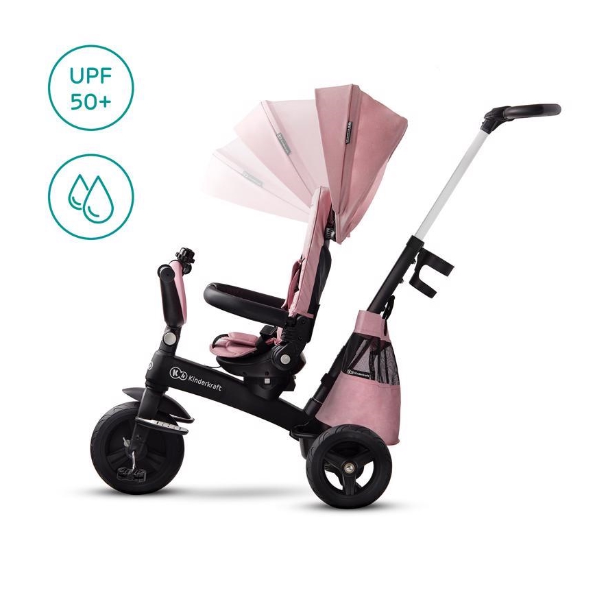 KINDERKRAFT - Driewieler voor Kinderen 5v1 EASYTWIST roze/zwart