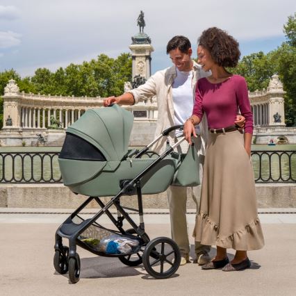 KINDERKRAFT - Gecombineerde 3-in-1 kinderwagen PRIME 3 Donkergroen