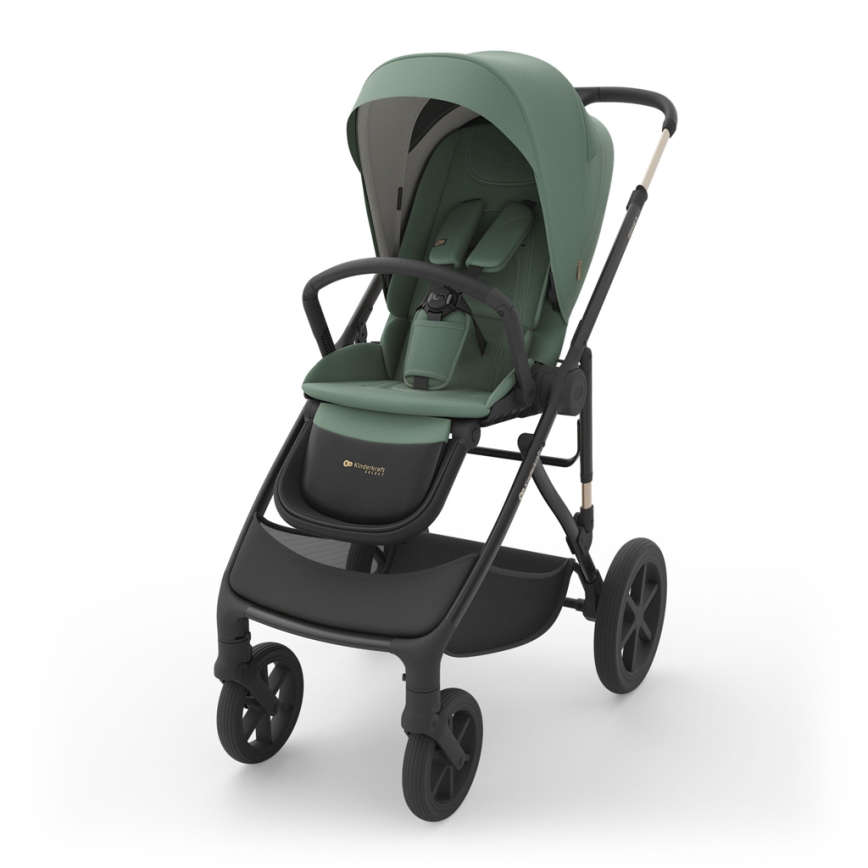 KINDERKRAFT - Gecombineerde 3-in-1 kinderwagen PRIME 3 Donkergroen