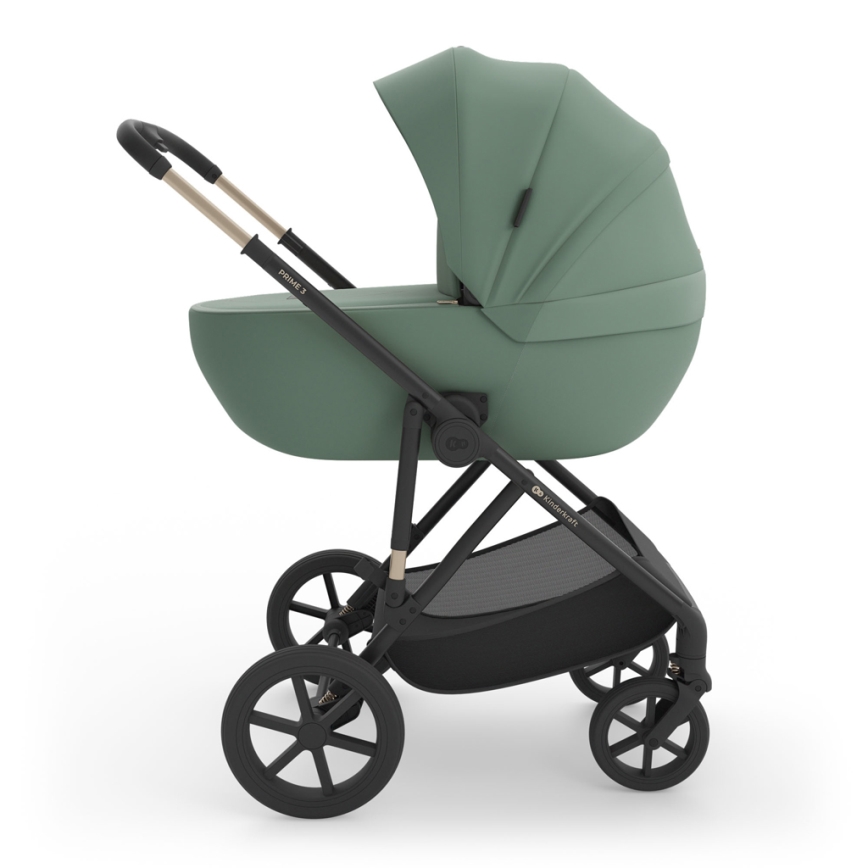 KINDERKRAFT - Gecombineerde 3-in-1 kinderwagen PRIME 3 Donkergroen