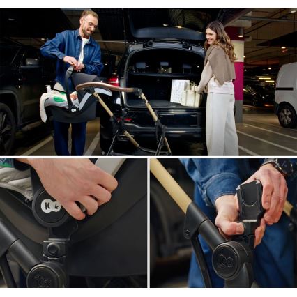 KINDERKRAFT - Gecombineerde kinderwagen 3-in-1 MOOV 2 XL Air Black