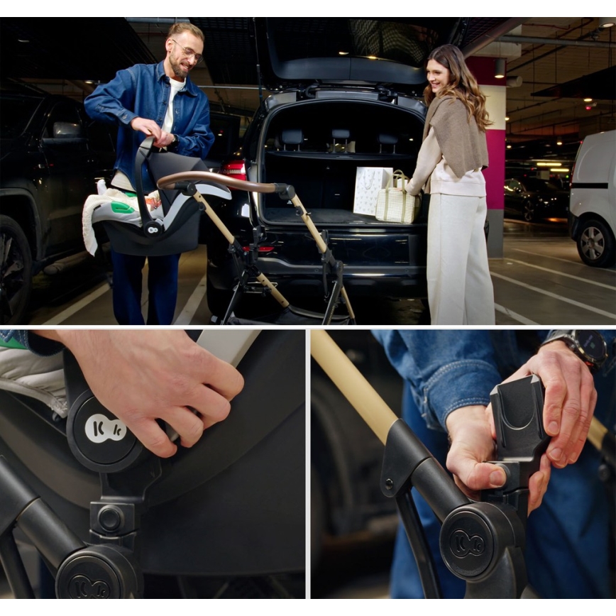 KINDERKRAFT - Gecombineerde kinderwagen 3-in-1 MOOV 2 XL Air Black