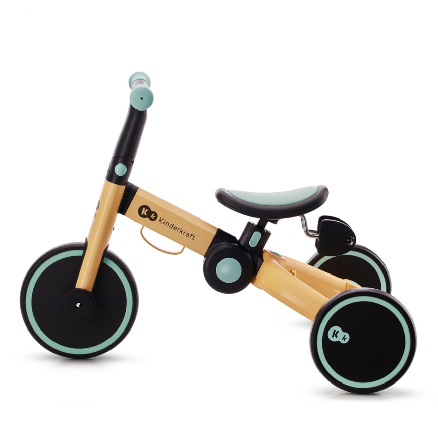KINDERKRAFT - Kinder duwfiets 3in1 4TRIKE geel/mint