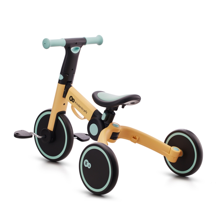 KINDERKRAFT - Kinder duwfiets 3in1 4TRIKE geel/mint