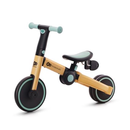 KINDERKRAFT - Kinder duwfiets 3in1 4TRIKE geel/mint