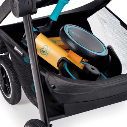 KINDERKRAFT - Kinder duwfiets 3in1 4TRIKE geel/turquoise