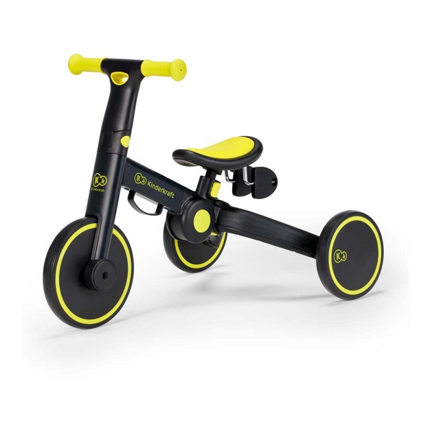 KINDERKRAFT - Kinder duwfiets 3in1 4TRIKE geel/zwart