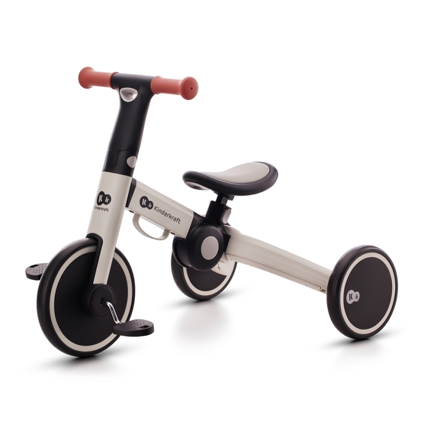KINDERKRAFT - Kinder duwfiets 3in1 4TRIKE grijs