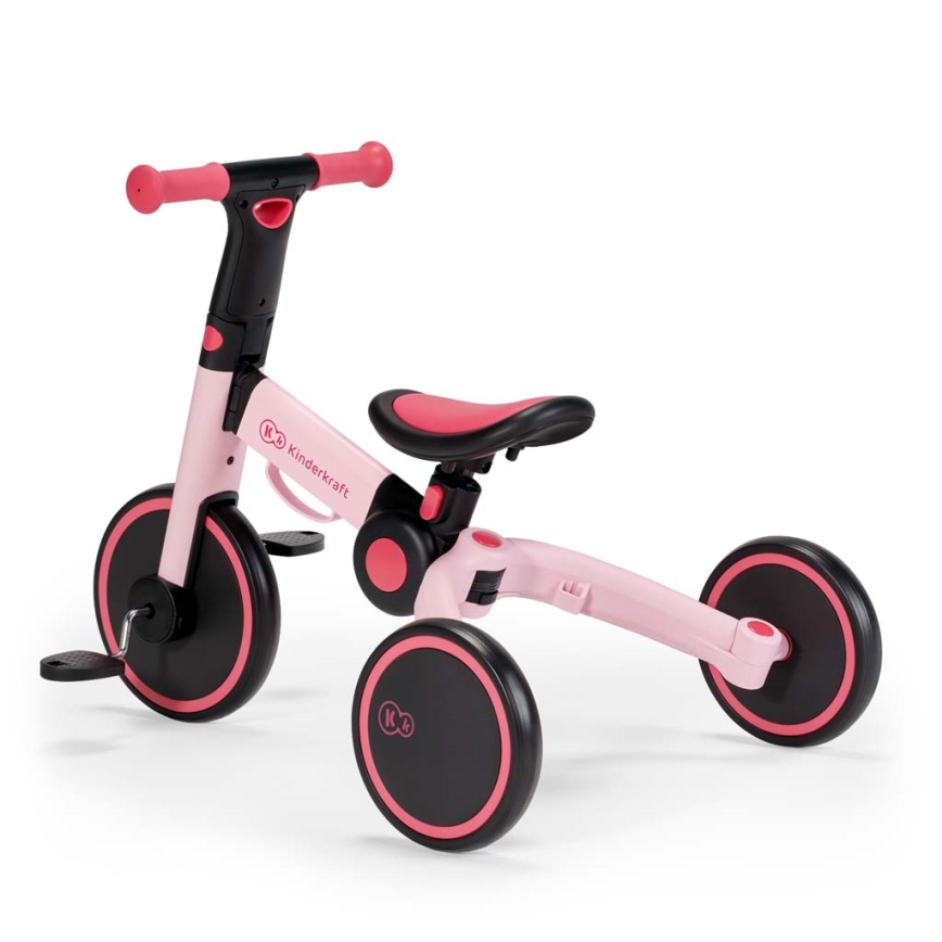 KINDERKRAFT - Kinder duwfiets 3in1 4TRIKE roze