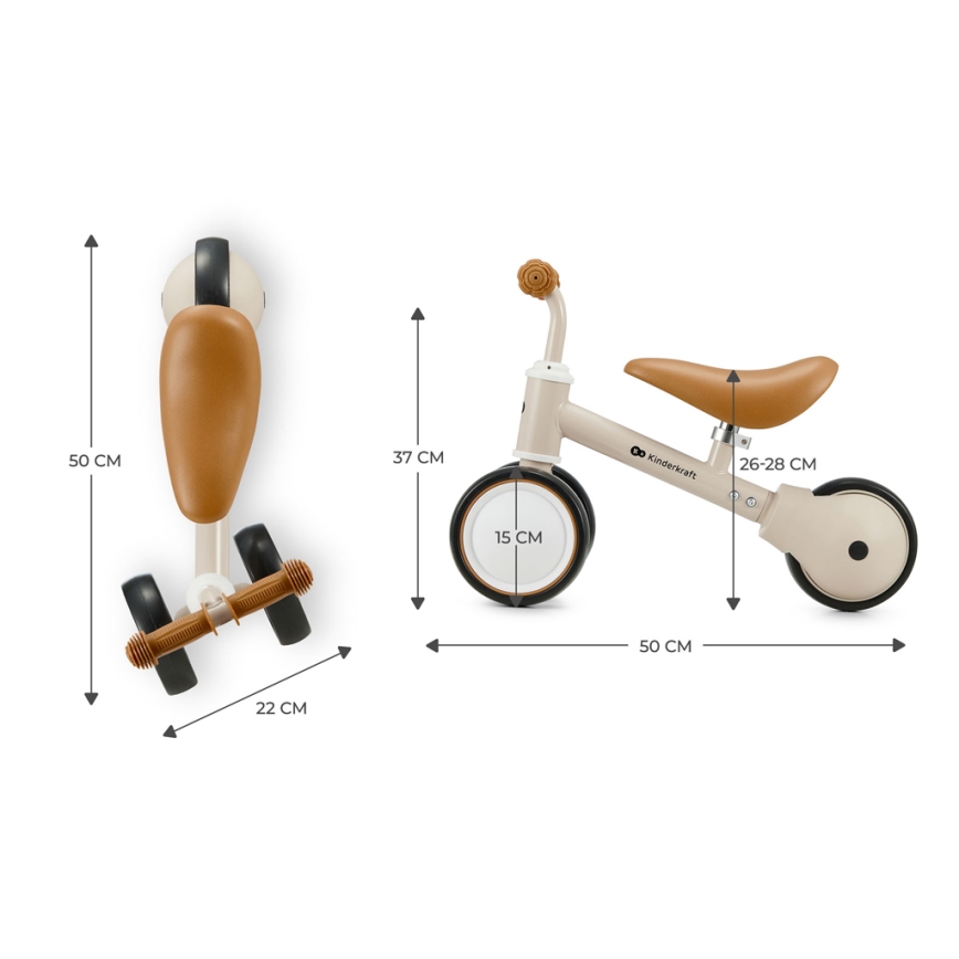 KINDERKRAFT - Loopfiets CUTIE beige