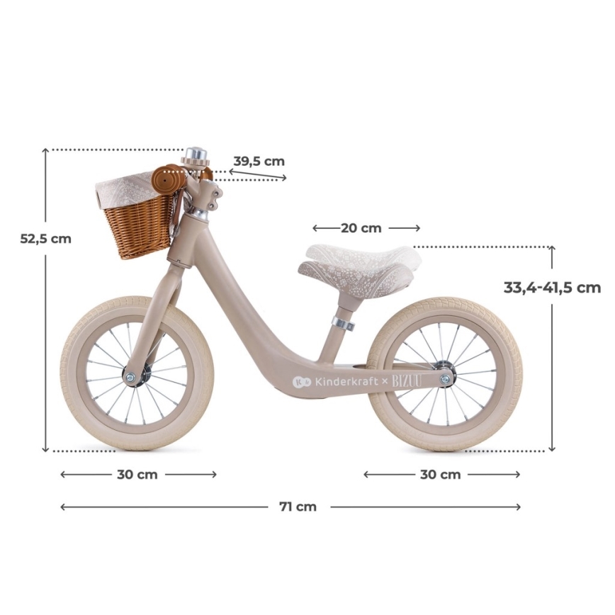 KINDERKRAFT - Loopfiets RAPID 2 Dune Whisper Bizuu
