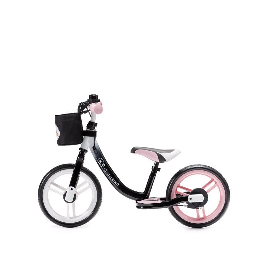 KINDERKRAFT - Loopfiets SPACE zwart/roze