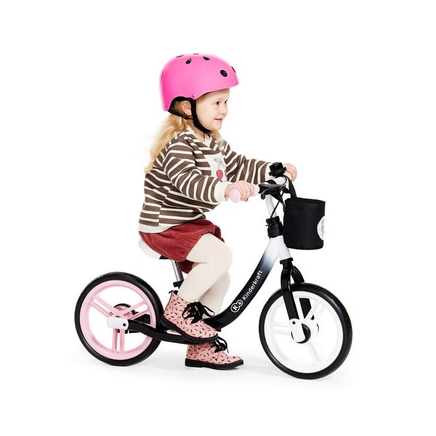 KINDERKRAFT - Loopfiets SPACE zwart/roze