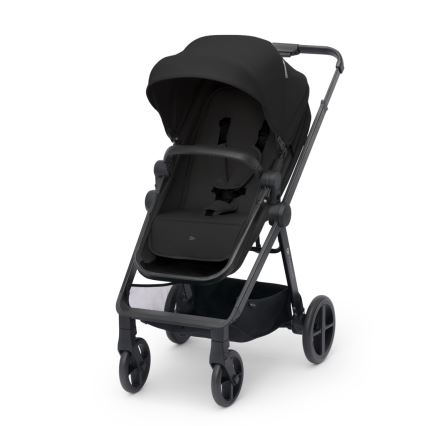 KINDERKRAFT - Combinatie kinderwagen 4-in-1 NEWLY Classic zwart + autostoeltje MINK PRO met ISOFIX basis