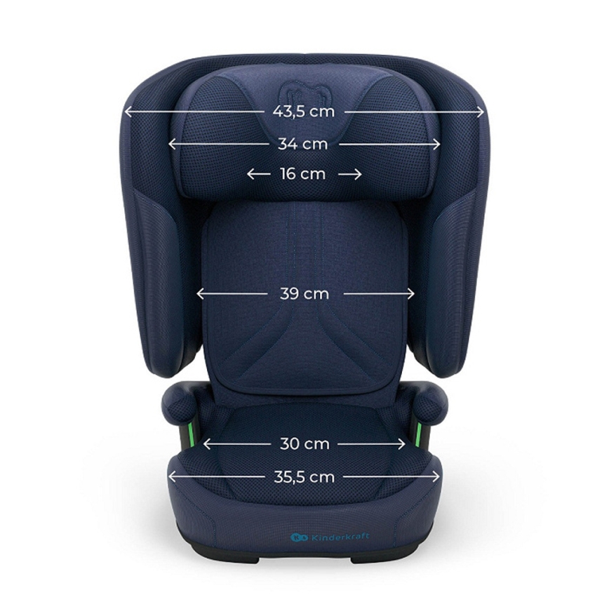 KINDERKRAFT - Opvouwbare autostoel UNITY 2 i-Size 100-150 cm donkerblauw