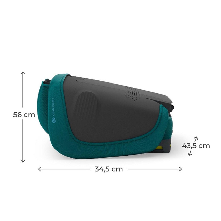 KINDERKRAFT - Opvouwbare autostoel UNITY 2 i-Size 100-150 cm turkoois