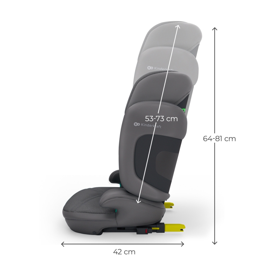 KINDERKRAFT - Opvouwbare autostoel XPAND 2 PRO 100-150 cm grijs