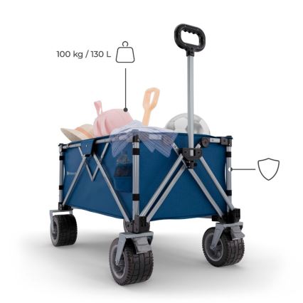 KINDERKRAFT - Opvouwbare transportwagen WAGON ROLLSTER, blauw