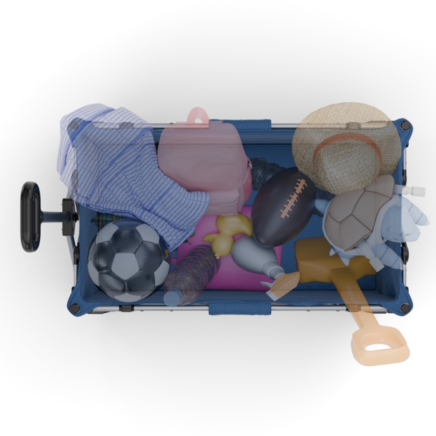 KINDERKRAFT - Opvouwbare transportwagen WAGON ROLLSTER, blauw