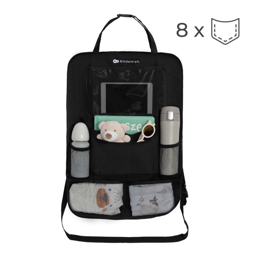 KINDERKRAFT - Organizer voor in de auto, zwart