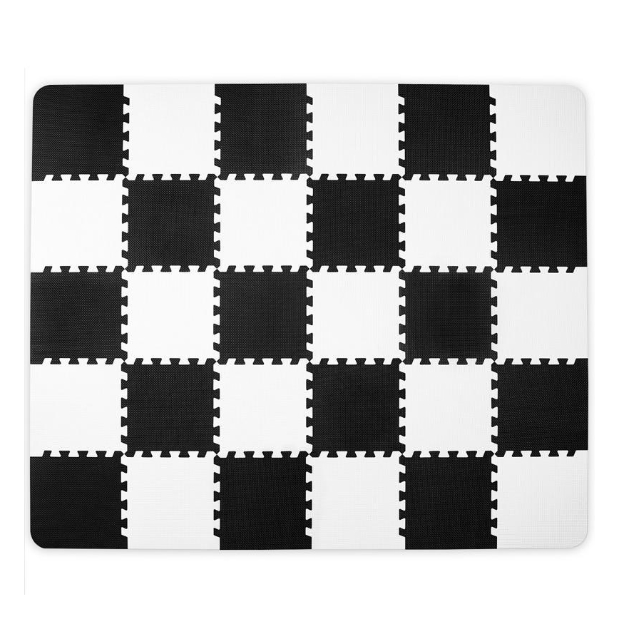 KINDERKRAFT - Puzzel van schuimrubber LUNO 30pcs zwart/wit