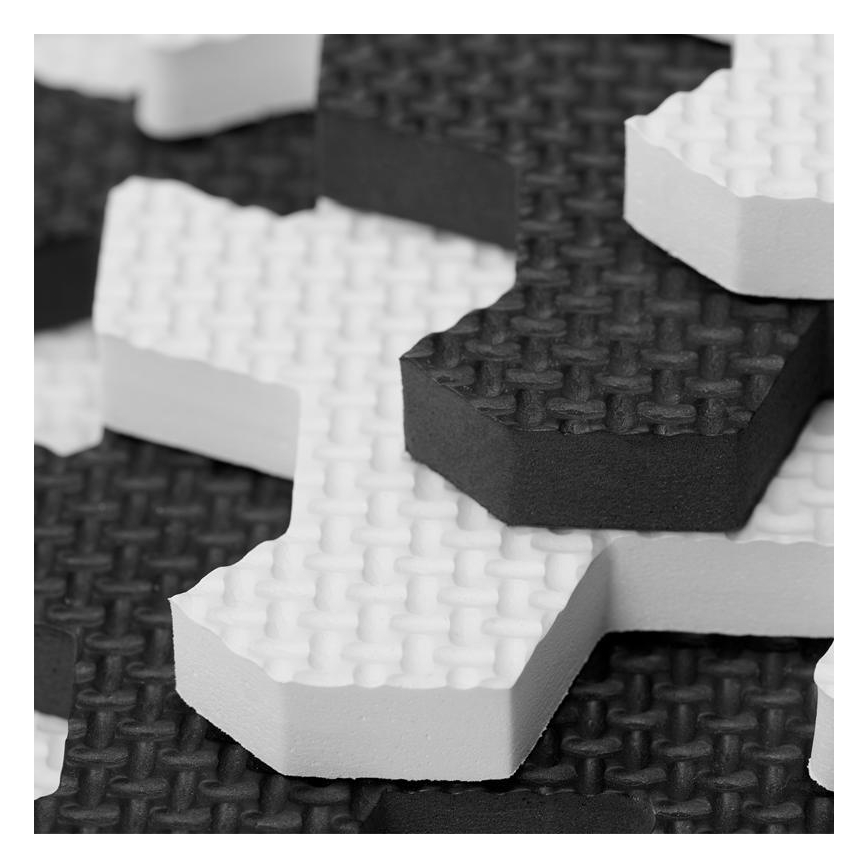 KINDERKRAFT - Puzzel van schuimrubber LUNO 30pcs zwart/wit