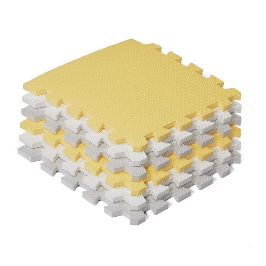 KINDERKRAFT - Puzzel van schuimrubber LUNO 30stuks grijs/geel