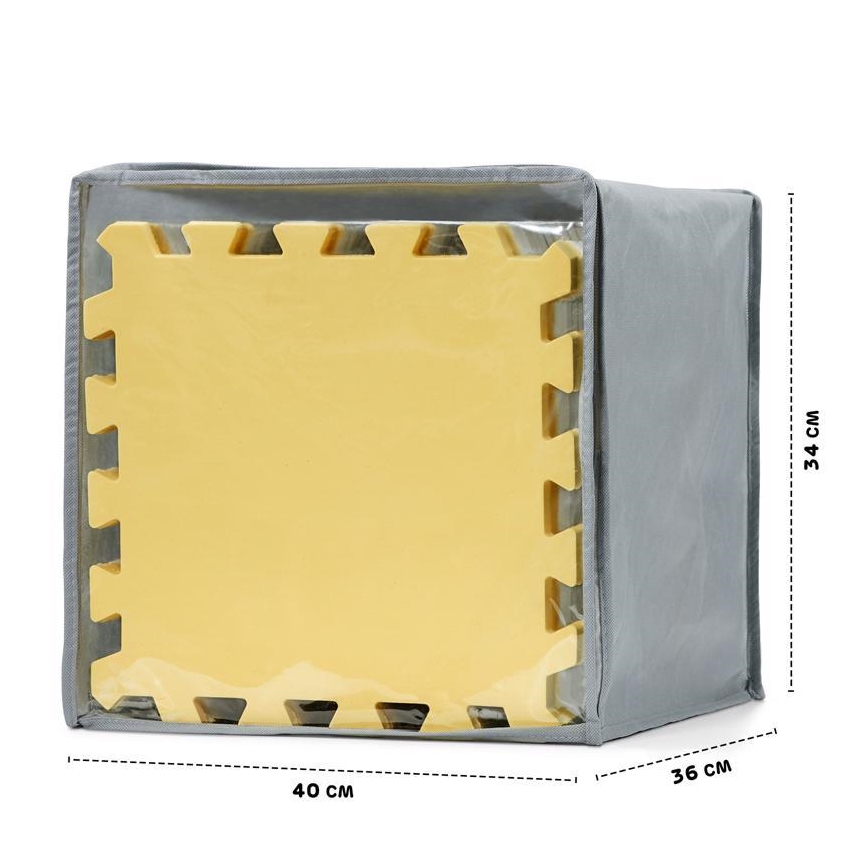 KINDERKRAFT - Puzzel van schuimrubber LUNO 30stuks grijs/geel
