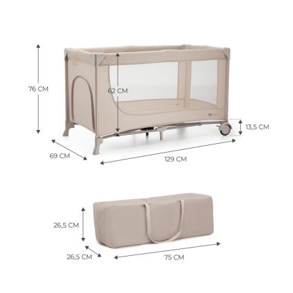 KINDERKRAFT - Reisbedje JOY 2 beige
