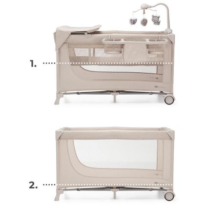 KINDERKRAFT - Reisbedje JOY 2 met accessoires beige