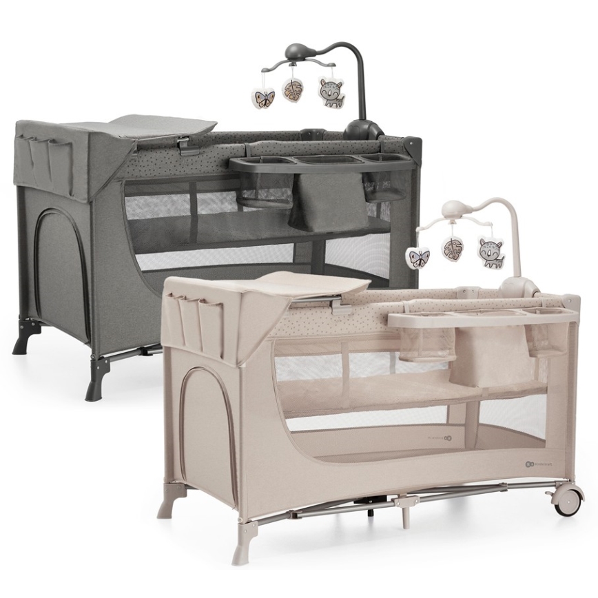 KINDERKRAFT - Reisbedje JOY 2 met accessoires beige