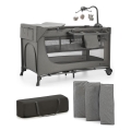 KINDERKRAFT - Reisbedje JOY 2 met accessoires grijs