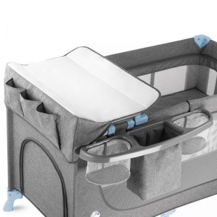 KINDERKRAFT - Reiswieg JOY met accessoires grijs/blauw