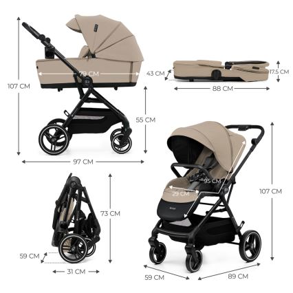 KINDERKRAFT SELECT - Combinatiewagen 2-in-1 YOXI Zandbeige