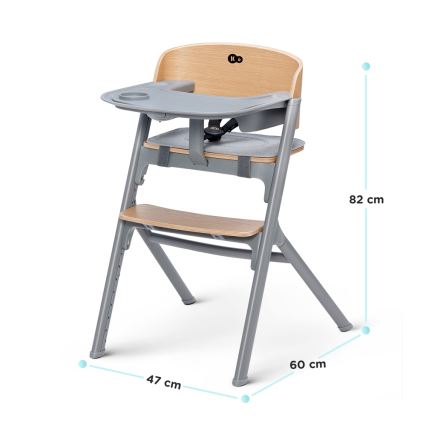 KINDERKRAFT SELECT - Kinderstoel 3-in-1 LIVY Premium eiken + ligstoel CALMEE