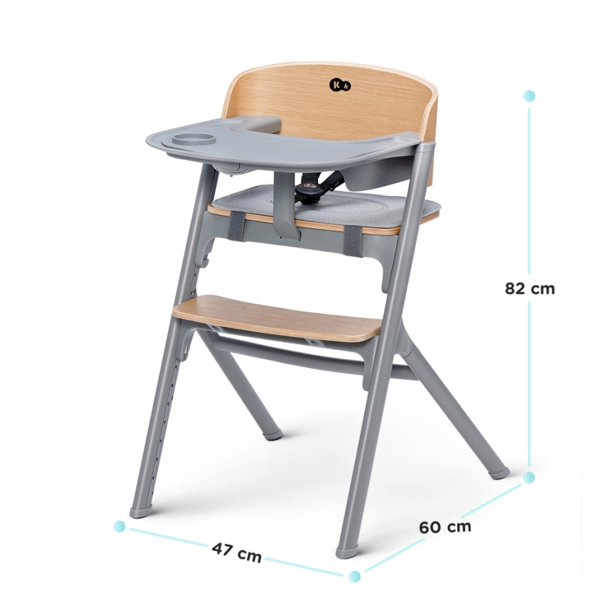 KINDERKRAFT SELECT - Kinderstoel 3-in-1 LIVY Premium eiken + ligstoel CALMEE