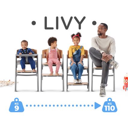 KINDERKRAFT SELECT - 3-in-1 kinderstoel LIVY Premium eiken
