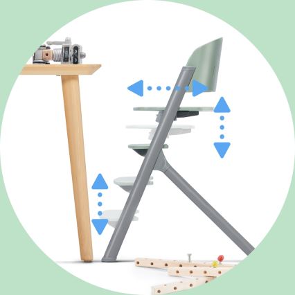 KINDERKRAFT SELECT - Kinderstoel 3-in-1 LIVY Premium Olijfgroen