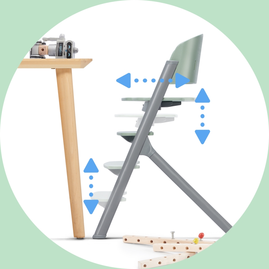 KINDERKRAFT SELECT - Kinderstoel 3-in-1 LIVY Premium Olijfgroen