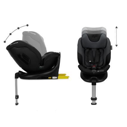 KINDERKRAFT SELECT - Autostoel met draaibare I-FIX-basis (40-150 cm) grafietzwart