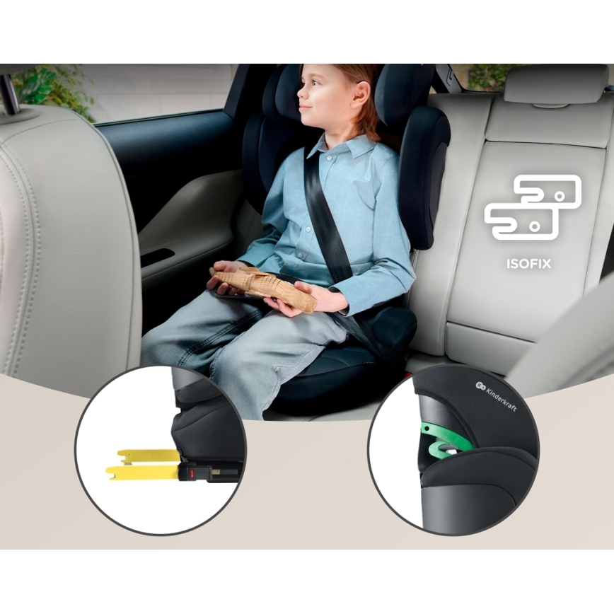 KINDERKRAFT SELECT - Autostoel XPAND 2 i-Maat (100-150cm) Premium Graphite zwart