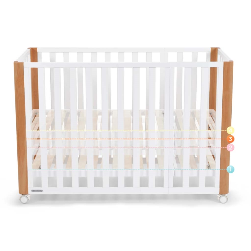 KINDERKRAFT SELECT - Babybed 4-in-1 KOYA Premium beuk/dennen