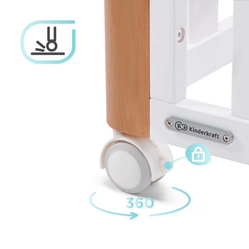 KINDERKRAFT SELECT - Babybed 4-in-1 KOYA Premium beuk/dennen