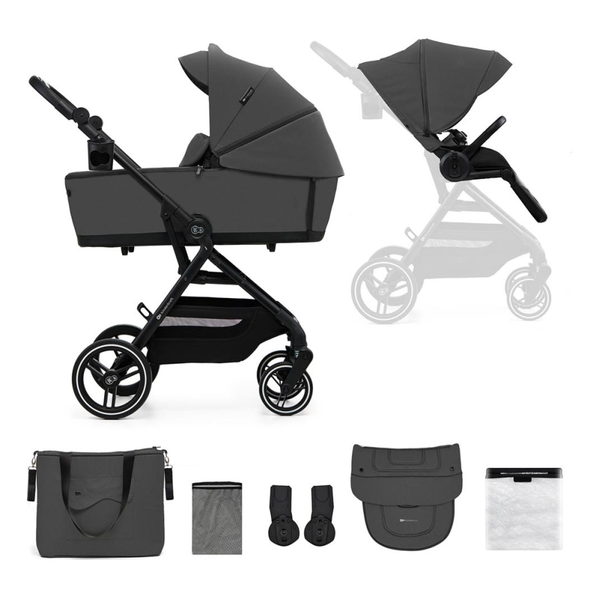 KINDERKRAFT SELECT - Combinatiekinderwagen 2in1 YOXI Moonlight grijs