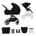 KINDERKRAFT SELECT - Combinatiekinderwagen 2in1 YOXI Pure zwart
